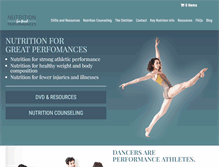 Tablet Screenshot of dancernutrition.com